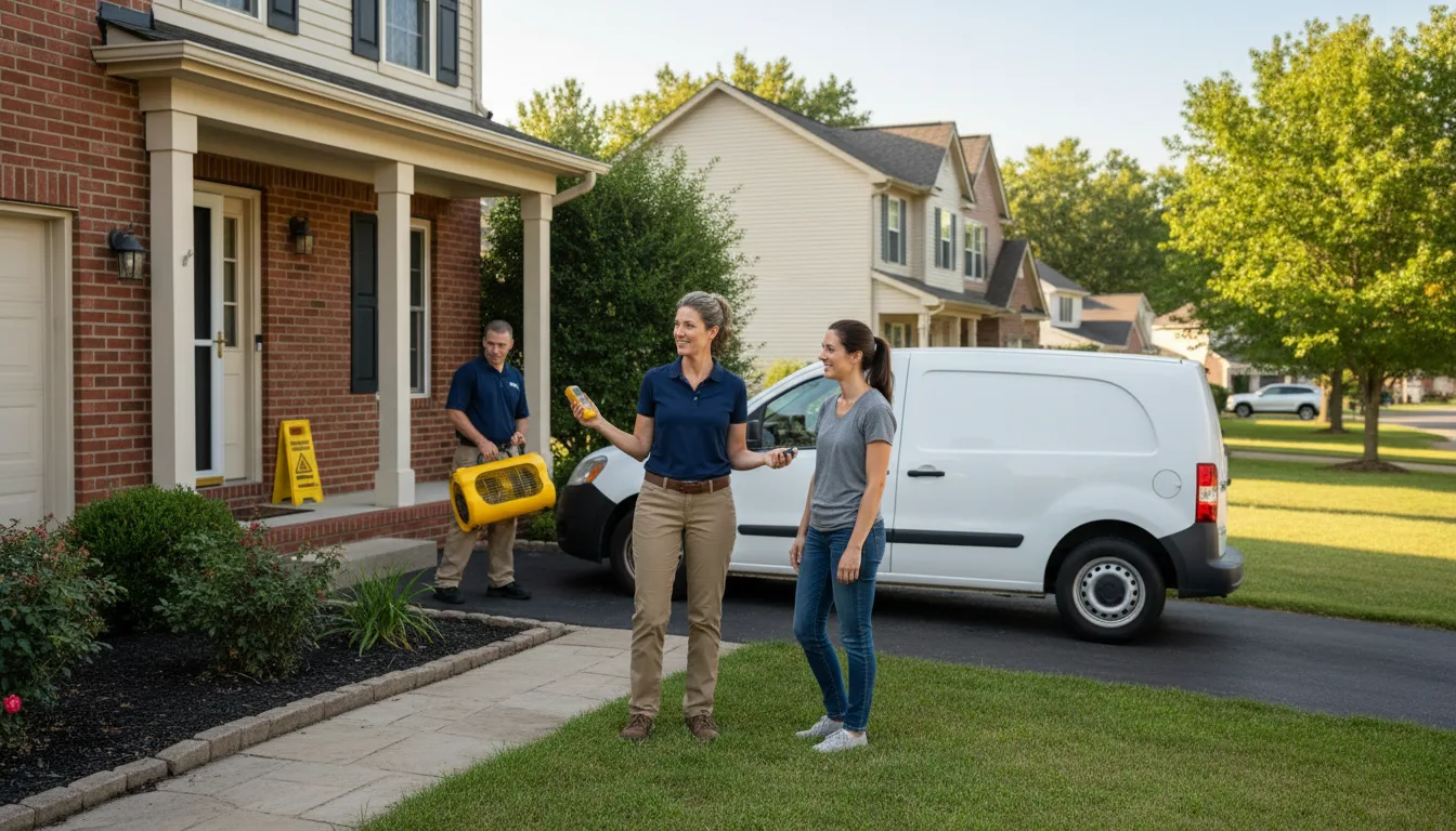 Residential water damage restoration in Town Creek, AL